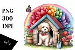 Colorful Dog House Rainbow Clipart Product Image 3