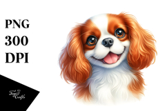 Cute Cavalier King Charles Spaniel PNG Product Image 1