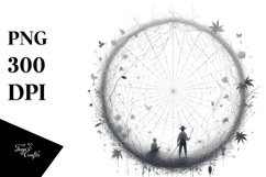 Simple Digital Painting with Cobweb PNG Product Image 1