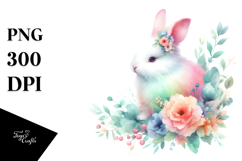 Simple Watercolor Rabbit, PNG Product Image 1