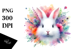 Watercolor Baby Rabbit PNG Product Image 1