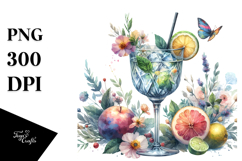 Creative Cocktail from Back PNG Product Image 1