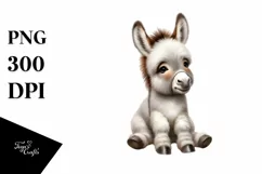 Funny Autumn Donkey Leaves Clipart Product Image 1