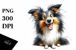 Funny Collie Popping Eyes | Sublimation | Clipart Product Image 1