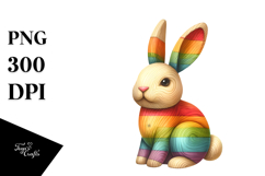 Bunny Made of Wood, Transparent PNG Product Image 1