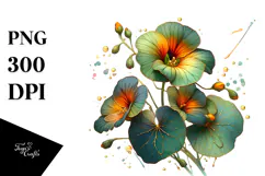 Nasturtium Made of -Like Material, High-Res PNG Product Image 1