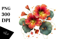 Nasturtium Made of -Like Material, High-Res PNG Product Image 1