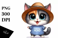 Baby Cat with Phishing Road Clipart Product Image 3