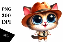 Baby Cat with Phishing Road Clipart Product Image 3