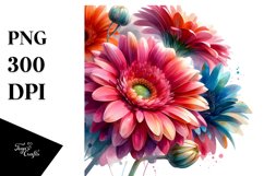 Vibrant Gerbera Flowers, Transparent PNG Product Image 3