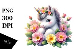 Pastel Baby Unicorn Primrose | Sublimation | Clipart Product Image 3