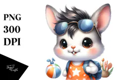 Baby Rabbit with Cool Haircut, High-Res PNG Product Image 1