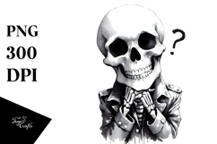 Funny Skull Ghost PNG Product Image 1