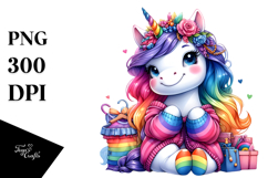 Colorful Unicorn, Transparent PNG Product Image 1