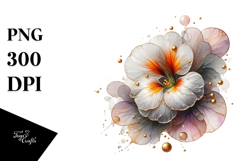 Abstract Glossy Nasturtium PNG Product Image 1