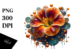 Abstract Nasturtium PNG Product Image 1