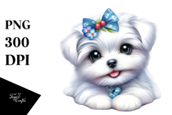 Happy Baby Maltese PNG Product Image 1