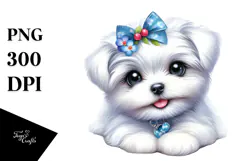 Happy Baby Maltese PNG Product Image 1
