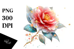 Camellia Made of -Like Material, High-Res PNG Product Image 1