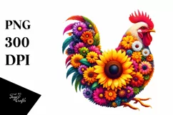 Abstract Watercolor Chicken, Transparent PNG Product Image 3