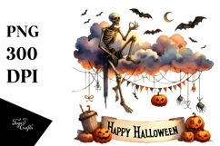 Happy Halloween UNDEAD Retro Halloween PNG Product Image 1