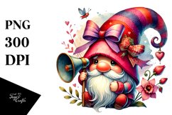Valentines Gnome with Detailed Hat, High-Res PNG Product Image 1