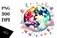 Simple Watercolor Moon, High-Res PNG Product Image 1