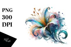 Abstract Shiny Lily | Sublimation Clipart Product Image 3