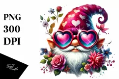 Colorful Valentine Gnome PNG Product Image 1