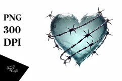 Heart with Barbwire, Transparent PNG Product Image 1