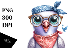 Dove Bandana es Big Eyes Bird Clipart Product Image 1