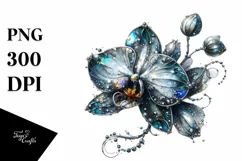 Detailed Shiny -like Orchid with Metalic Insertions Product Image 1