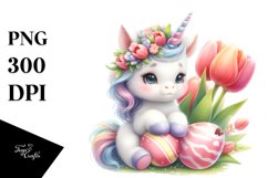 Pastel Baby Unicorn Tulip | Sublimation | Clipart Product Image 3