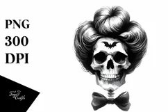 Skull with Hair Bow Tom PNG Product Image 1