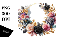 Colorful Abstract Horizontal Frame | Sublimation Clipart Product Image 1