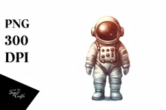 vintage astronaut journey | Sublimation | Clipart Product Image 1