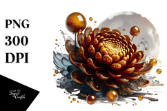 Abstract Marigold in Material, PNG Product Image 1