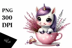 Cute Smiling Baby Unicorn | Sublimation Clipart Product Image 3