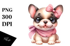 Baby French Bulldog with Big Eyes PNG Product Image 1