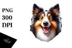 Funny Crazy Looking Collie | Sublimation | Clipart Product Image 1
