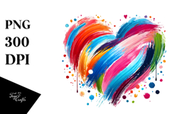 Colorful Simple Heart PNG Product Image 1