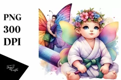Baby Fairy with Dojo Background PNG Product Image 1