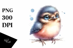 Cute Baby Bird with Party Hat, Transparent PNG Product Image 1