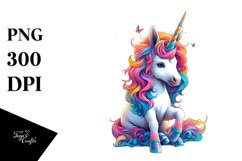 Colorful Baby Unicorn Buenos Aires PNG Product Image 1