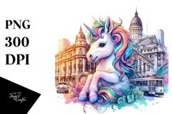 Colorful Baby Unicorn Buenos Aires PNG Product Image 3