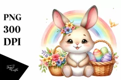Easter Bunny Egg Flower, Clipart |T-shirt, Mug PNG Product Image 8