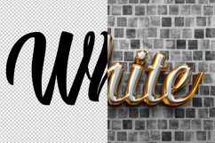 White 3D editable text effect Product Image 2