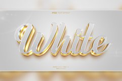 White 3D editable text effect Product Image 1