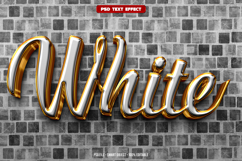 White 3D editable text effect Product Image 1