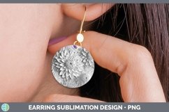 GorgeousWhite 3D Sculpture Round Earrings design.